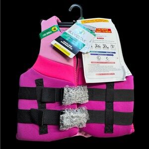 Body Glove USCG TC approved Vibrant Pink Swim Safety Water Vest YOUTH 55-88lbs